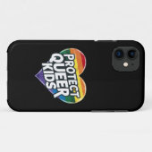保護同性愛者キッズレインボーハートLGBTプライド Case-Mate iPhoneケース (裏面(横))
