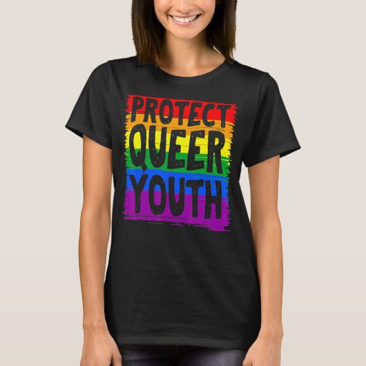 保護同性愛者青少年LgbtゲイトランスジェンダーPrid Tシャツ (正面)