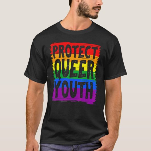 保護同性愛者青少年LgbtゲイトランスジェンダーPrid Tシャツ (正面)