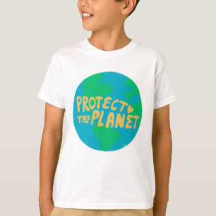 保護地球の救エコ緑 Tシャツ