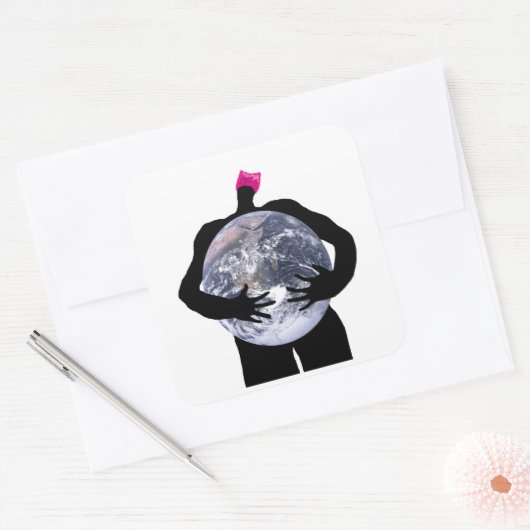 保護地球 スクエアシール (封筒)