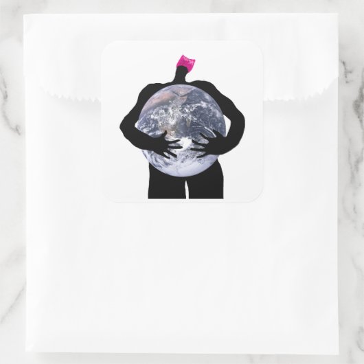 保護地球 スクエアシール (バッグ)