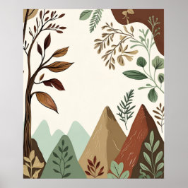 保護地球 – 手書き自然&サステナビーブ ポスター