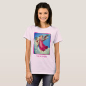 保護天使と子供のカスタマイズデザイン Tシャツ (正面フル)