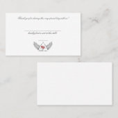 保護威厳のあるされたハート結婚の座席表 プレイスカード (正面/裏面)