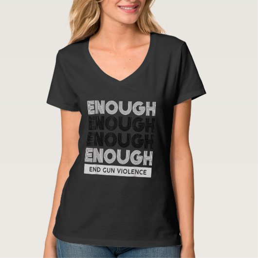 保護子供たち銃の暴力衣服オラン Tシャツ (正面)