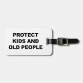 保護子供と老人 ラゲッジタグ (正面横)