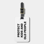 保護子供と老人 ラゲッジタグ (正面縦)