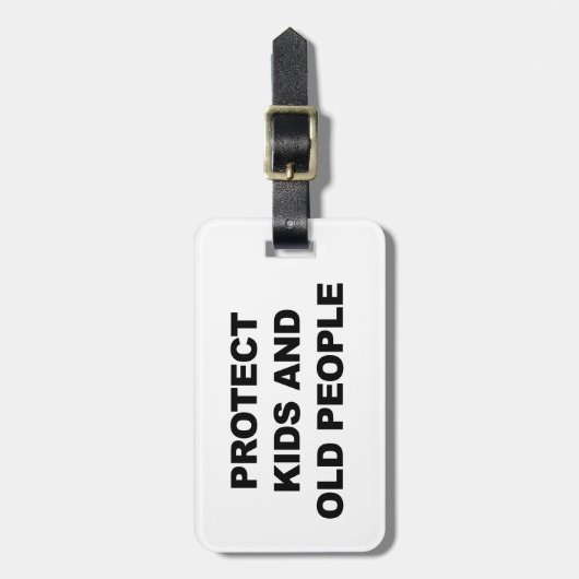 保護子供と老人 ラゲッジタグ (正面縦)