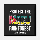 保護山マブ雨林モザンビーク国旗 マグネット (正面)