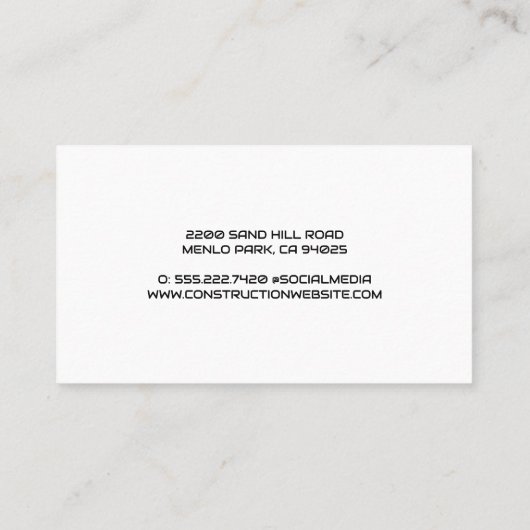 保護帽 | 建築 名刺 (裏面)