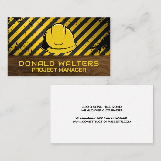 保護帽 | 建築 名刺 (正面/裏面)