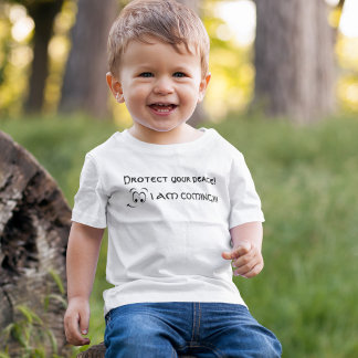 保護平和!私は来だ!子育てユーモア ベビーTシャツ