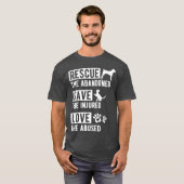 保護救愛動物シェルター犬猫を採用 Tシャツ (正面フル)