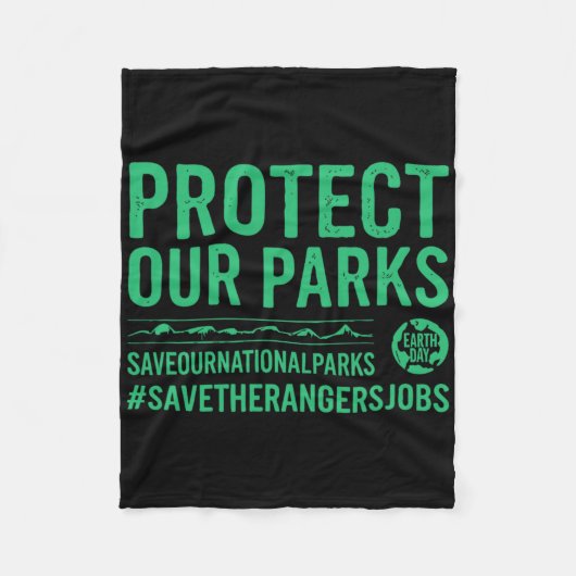 保護救National Parks Earth Da フリースブランケット (正面)