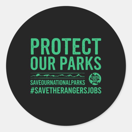 保護救National Parks Earth Da ラウンドシール (正面)