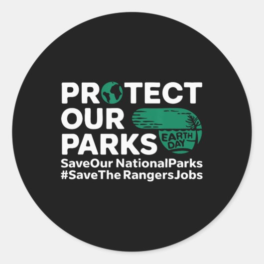 保護救National Parks Earth Da ラウンドシール (正面)