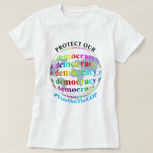 保護民主主義 Tシャツ (デザイン正面)