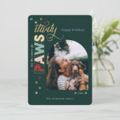 保護活動のシーズンおもしろいグリーンペットドッグフォト シーズンカード (スタンド正面)