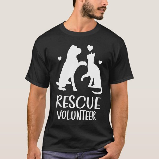 保護活動ボランティア 動物保護施設 犬 猫 愛 Tシャツ (正面)