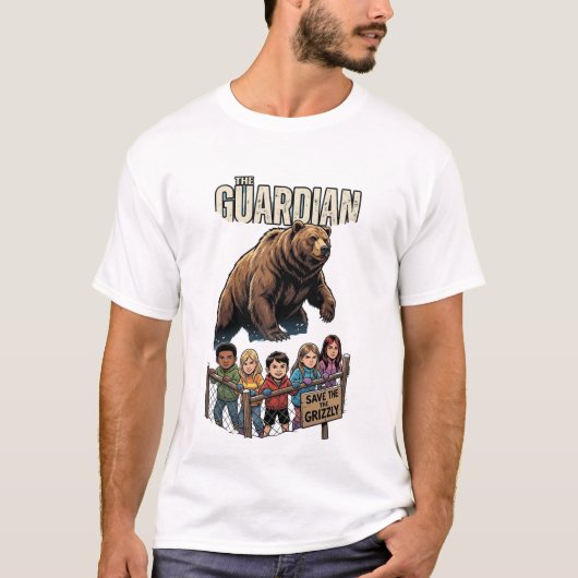 保護活動 グリズリーを救え Tシャツ (正面)