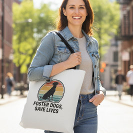 保護犬が命を救う - ヴィンテージサンセットトートバッグ トートバッグ