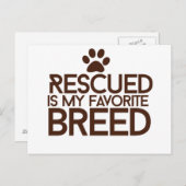 保護犬が私の好きな品種です ポストカード (正面/裏面)