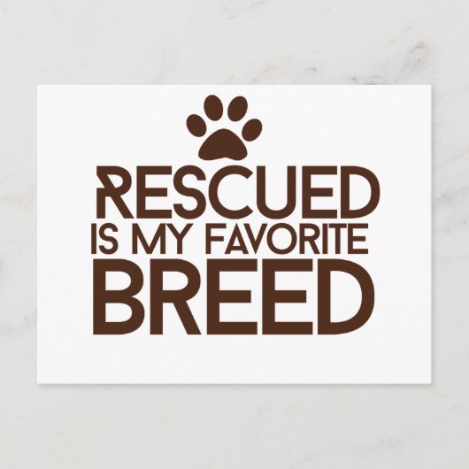 保護犬が私の好きな品種です ポストカード (正面)
