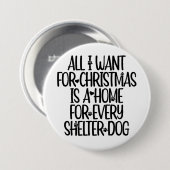 保護犬のクリスマスボタン 缶バッジ (正面&裏面)