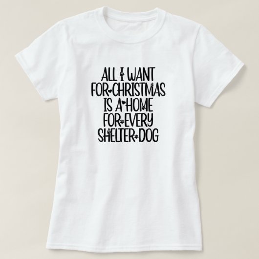 保護犬のクリスマスTシャツ Tシャツ (デザイン正面)