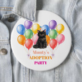 保護猫の里親会記念日 ブラックキャット 缶バッジ (インサイチュ)