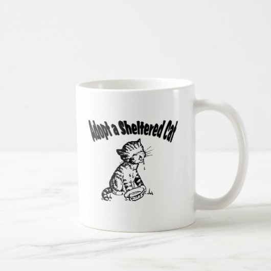 保護猫を迎えよう コーヒーマグカップ (右)
