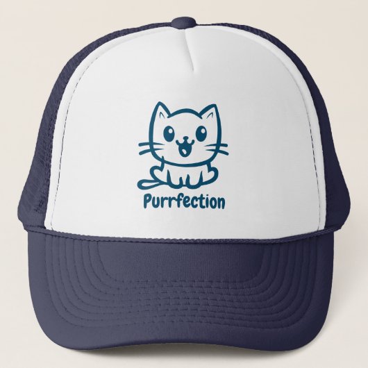 保護猫、とてもかわいいアニメ キャップ (正面)