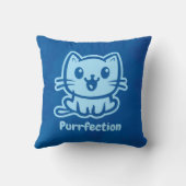 保護猫、とてもかわいいアニメ クッション (裏面)