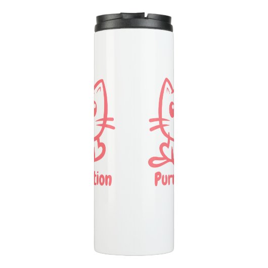 保護猫、とてもかわいいアニメ タンブラー (裏面)