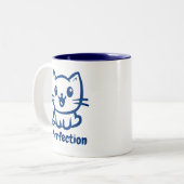 保護猫、とてもかわいいアニメ ツートーンマグカップ (正面左)