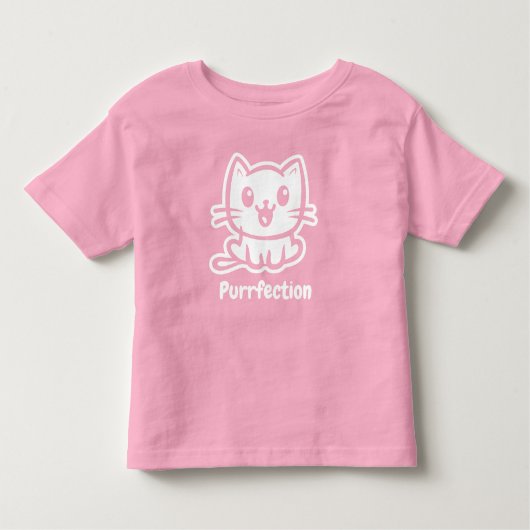 保護猫、とてもかわいいアニメ トドラーTシャツ (正面)