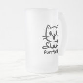 保護猫、とてもかわいいアニメ フロストグラスビールジョッキ (正面右)