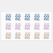 保護猫、とてもかわいいアニメ ラベル (シート)