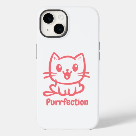 保護猫、とてもかわいいアニメ Case-Mate iPhoneケース (裏面)