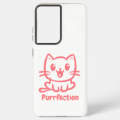 保護猫、とてもかわいいアニメ SAMSUNG GALAXYケース (裏面)