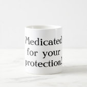 保護用の薬が用意されています。 コーヒーマグカップ (中央)