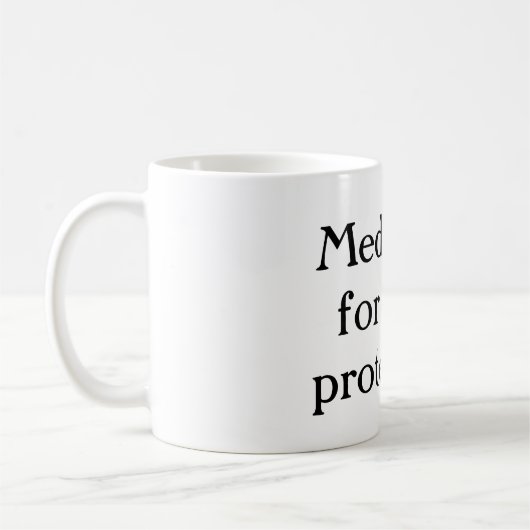 保護用の薬が用意されています。 コーヒーマグカップ (左)