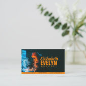 保護用メタルマスクを着けた人の溶接 名刺 (スタンド正面)