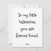 保護的な黒猫のバレンタインデーカード シーズンカード (裏面)