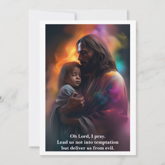 保護祈りの言葉イエスキリストカスタム文字 シーズンカード (正面)
