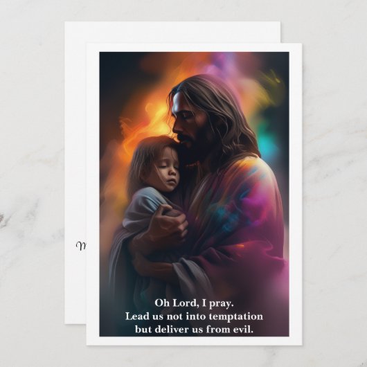保護祈りの言葉イエスキリストカスタム文字 シーズンカード (正面/裏面)