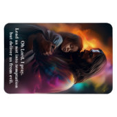 保護祈りの言葉イエスキリストカスタム文字 マグネット (横)