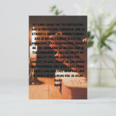 保護祈りの言葉フラットグリーティングカードの許可 カード (スタンド正面)