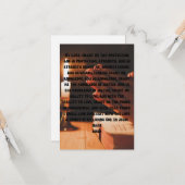 保護祈りの言葉フラットグリーティングカードの許可 カード (正面/裏面インサイチュ)